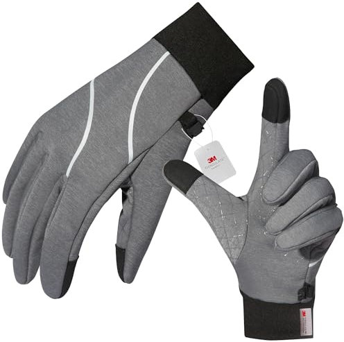 Origem Thermo Handschuhe Herren Damen, 3M Thinsulate Winterhandschuhe, wasserdichte Fahrradhandschuhe, Anti-Rutsch-Touchscreen warme Handschuhe Liner für Laufen Reiten Gehen Fahren Outdoor