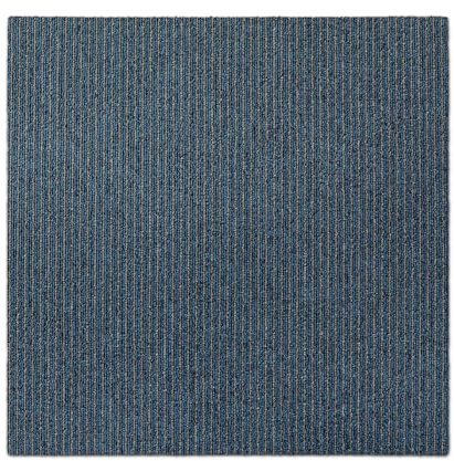 FLOORDIREKT- Teppichfliesen- selbstliegend- |- 1 Stück- |- Fliesen- Teppiche- je- 50x50- cm- robuster- Teppichboden- Bodenfliesen-rutschhemmendem (BOHEMIA- BLAU, 1 Stück- a- 50x50)