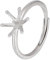 CRAFTYMELODY Anillo de plata de ley 925 con base ajustable en blanco con 6 puntas de dedo componente, bandeja de 8 x 6,5 mm, ajuste de cabujón de piedras preciosas para hacer aretes y joyas