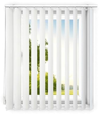 time4blinds - Lamellenanlage Verdunkelungslamellen Lamellenvorhang Vertikaljalousie Vertikalanlage Raumverdunkelnd 100% Komplettset Vertikaljalousie Schiebevorhang - 150x250 cm - Grauweiß