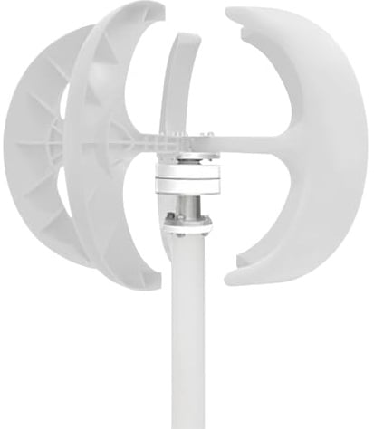 MIIWWOWO 600W Laterne Windkraftanlage 5-Blade Lantern Wind Turbine Generator Windkraftwerk Komplettset, Automatischer Windwinkel, Windrad Stromerzeugung für Heimgebrauch, Überwachung, Schiffen (24V)