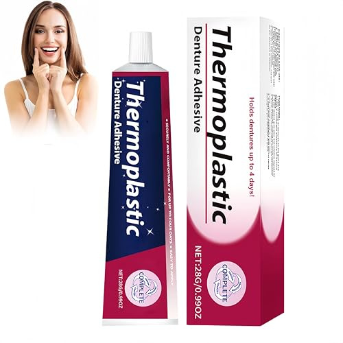 Adhesivo termoplástico para prótesis dentales, pegamento para la reparación de prótesis dentales,sujeción cómoda que mejora la comodidad bucal,para prótesis dentales completas y parciales (1Piezas)