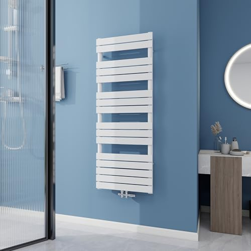 AICA Badheizkörper Heizkörper Handtuchheizkörper Handtuchhalter bad flach 1600x600mm Weiß Mittelanschluss Paneelheizkörper Handtuchwärmer Horizontal Badheizung
