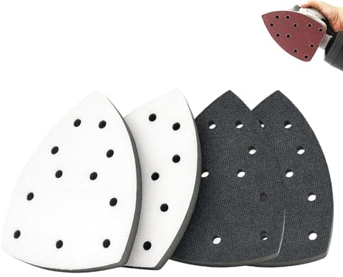 4 Pcs Black Mouse Sander Pads Sanding Interface Foam Pads 105X152Mm