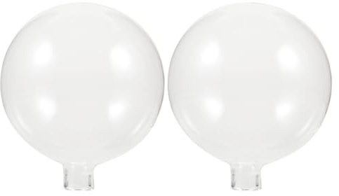 2 Stück Glas Pendellampenschirm Kugelform Klar 8, 1cm für G4-Deckenleuchten | Nordischer Minimalstil, Schnelle Montage und Einfache Reinigung, für Schlafzimmer und Wohnräume