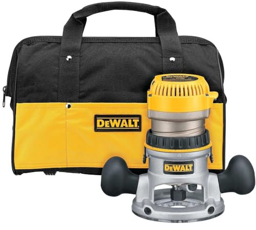 DEWALT Router, Variable Speed, Fixed Base, 2-1/4 HP (DW618K), Yellow