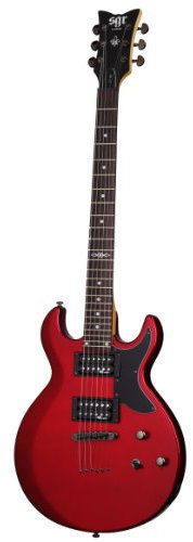Schecter S-1 SGR 6 Gitarre mit Metallsaiten, Rot
