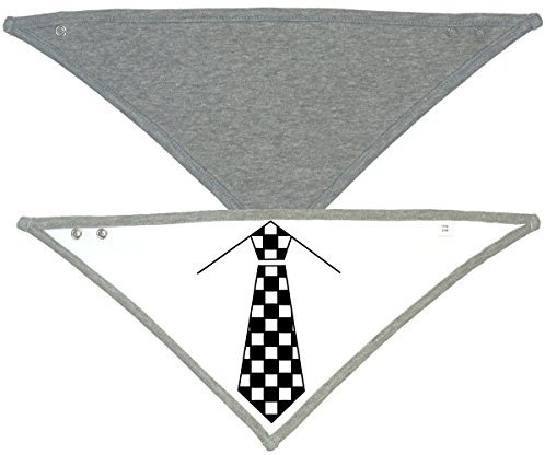 Racker-n-Roll SKA KRAWATTE BLACK Baby Bandana Bib grau/weiß Halstuch
