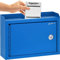 Adir Corp. Multi Purpose, Wall Mountable, Deluxe Steel, Medium Size, Suggestion Box - Donation Box - Drop Box - Mailbox - Cash Box (9.75 X 7 X 3) - Blue