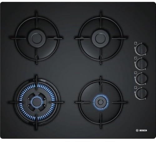 Bosch POH6B6B10 Piano Cottura Nero Incasso Gas