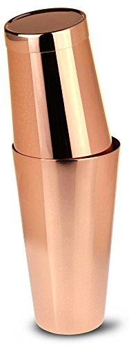 Copper Tin on Tin Boston Shaker - Tin On Tin Stainless Steel Cocktail Shaker with a Copper Finish