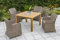 MERXX 9tlg. Riviera Set, 4 Riviera Sessel, inkl. Kissen, 1 Tisch 110 x 110 cm, FSC ® Akazie