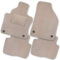 Bär-AfC Auto Fußmatten Exklusiv passend für Porsche 924/944 1976-1991, Autoteppiche Velours Beige, Rand Kettelung Beige, Trittschutz Kunststoff, Set 4-teilig, PO07853