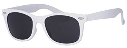 Miss Boho Chic Sonnenbrille Nerdbrille Nerd Wayfarer Retro 80's Look Brille Pilotenbrille Vintage Look (Weiß)