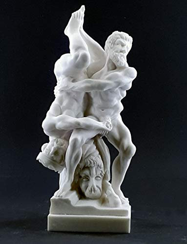 Hercules and Diomedes 8th Labour Mythologie Penis griechische römische Statue Cast Marble