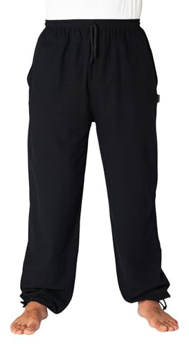 PANASIAM E-Pants lang, Baumwolle, Schwarz, M