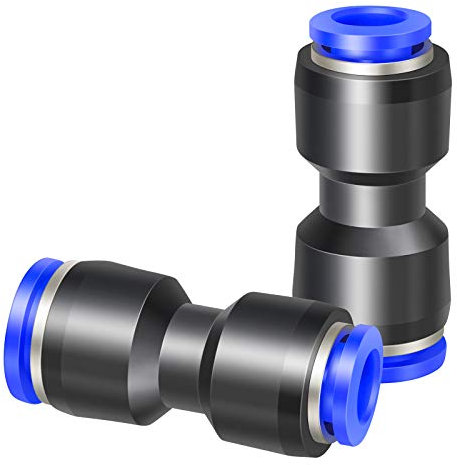 TAILONZ PNEUMATIC Raccordi rapidi per tubi diritti a 2 vie 12 mm-8mm OD con chiusura a pressione PG12-8 (confezione da 10)