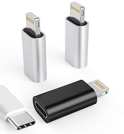zoyuzan 3er-Pack USB-C-Buchse auf für Lightning-Stecker-Adapter für iPhone 12/11/8 X XR/XS/SE/7Plus/Pro Max für Ipad Air Mini-Typ, kompatibel mit Ladeunterstützung, Datenübertragungsverbindung