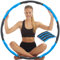 Hula Hoop Reifen für Erwachsene Durchmesser 95 cm Fortgeschrittene Fitness zur Gewichtsabnahme Hoola Hoops Gewichtsreduktion 8 abnehmbare Teile Blau - Grau