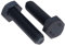 M12x50 Sechskantschrauben, schwarz Hochfester Stahl metrische Kopfschrauben geeignet für Metall, Bauarbeiten, Automobil, Maschinen, Heimwerker, Klasse 10.9 DIN933 12mm x 50mm (5 Stück)