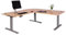 Mendler Eck-Schreibtisch HWC-D40, Computertisch elektrisch höhenverstellbar 178x178cm 84kg MVG - Hellbraun, grau