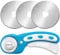 UKrafts Rotary Cutter for Fabric with 3 Extra 45mm Highly Sharp SKS-7 Blade, Safety Lock - Cutting Wheel for Fabric, Sewing, Paper, Arts & Crafts - Perfect for Left & Right Hand Users