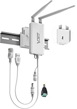 Vonets VAP11S Mini-WLAN-Brücke/Repeater/Router mit 2 omnidirektionalen Antennen und 2 RJ45, guter Partner für industrielle Anlagen, elektronische Waage, SPS