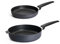 Woll Diamond Lite - Set di 2 padelle da 28 cm e padella con bordo alto da 32 cm, adatto a induzione, lavabile in lavastoviglie, manico ergonomico fisso, incl. spatola
