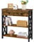 Yaheetech Console Table, Hallway Table with Drawer & Storage Shelves, 3-Tier Sofa Side Table with Metal Frame for Living Room, Bedroom, Entryway, X-Shaped Design, 80x29.5x81cm, Rustic Brown