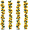 4 Pack 7.3 FT Artificial Sunflower Garland, Flower Garland Realistic and Odorless, Silk Sunflowers Vine for DIY Wreath Garden Arched Fence Balcony Garden Party Wedding Wall Decoration