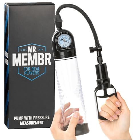Mr. Membr Penis Pump with Pressure Gauge - Premium Cock Pump - Penistone Enlarger Pump for Improved Sexual Performance - Penis Enlargement with The Powerful Penis Suction Pump