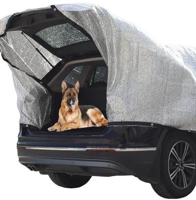 vensovo 95% Schattennetz Auto - 3x3,6m UV Alunetz Sonnenschutz Hitzeschutz für Car, Dogs