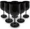 DOJA Barcelona | Copas Policarbonato Negras 300ml | Pack 6 | Copas de Vino | 170,3x78x3mm | Copas Plastico de Policarbonato | Copas Plastico Duro Reutilizable | para Vino, Copas Vino, Sidra…