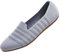 Puxowe Damen Ballerina Slip On Stricken Kleid Flache Schuhe Runde Zehe Ballerina Walking Pumps Schuhe für Frauen Bequem Elegant 40 EU Light Gray