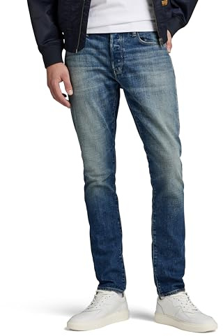G-Star Men's 3301 Slim Jeans, Blue (worn in erosion 51001-D498-G562), 36W / 36L