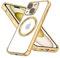 Kaywzo Hülle für iPhone 15,TPU Galvanisierte Transparent Handyhülle Kompatibel mit MagSafe,Vier Ecken Stoßfester Schutzhülle,Dünn Glänzend Silikon Cover Case,Gold