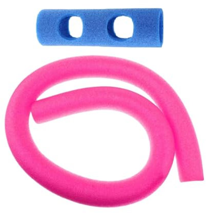 JISADER Tubo in Schiuma per Noodle per Piscina Galleggiante con connettore Noodle per Piscina, Rosa 2 Fori