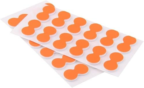 24 Stück Anklemm-Blinker, zum Aufkleben, zum Fliegenfischen (Orange)