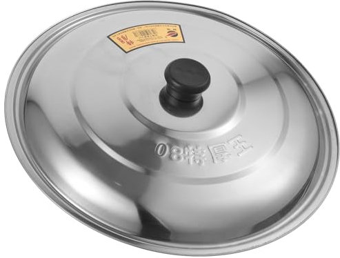ABOOFAN Stainless Steel Pot Lid Universal Saucepan Frying Pan Cover Cooking Wok Skillets Lid with Round Knob Cookware Accessories 33cm