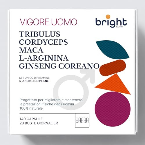 Gestión de la Fuerza | Tribulus, Maca, L‑Citrulline, Cordyceps & Ginseng – 5 Suplementos en 1 Paquete para Vitalidad Física y Mental I 28 Dosis Diarios