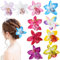 10 Pièces Hawaii Fleur Pince Cheveux Femme, été Barrette Cheveux Fleur Fille, Pince à Cheveux Fleur Clip pour Coiffure de Carnaval Danseuse Piscine Plage Fête Mariage (10pcs Fleur-1)