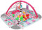 Spielmatte für Babys, Babyspielmatte für Bodenspiel, Krabbeldecke Baby mit Spielbogen abnehmbarem Babyspielzeug und kleiner Ball (Rosa-A)