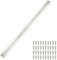 sourcing map Piano Hinge, 48 Inch x 3 Inch Stainless Steel Continuous Hinge Door Hinge with Holes, for Boat Cabinet Door Box Furniture, Silver