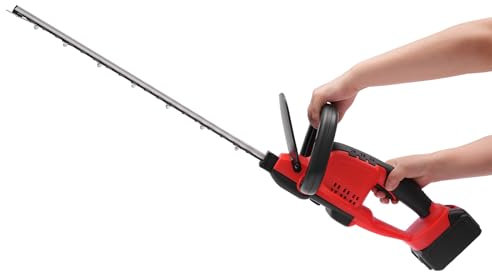 vinnyooc Cordless Hedge Trimmer, Double-edged Hedge Machine, 21V Bush Electric Hedge Machine, Lithium Battery Hedge Machine Speed 1800r/min for Home Horticulture Urban Management