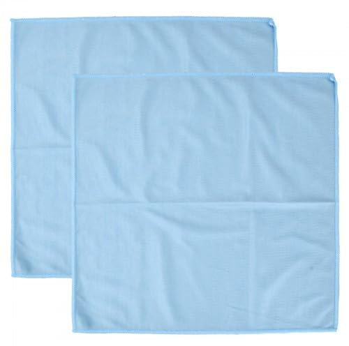 Aomhrek 2 Stücke des Glaswischtuchs Absorbierendes Tuch Spiegeltuch Abwischen Poliertuch Wischtuch Blau 40 * 40 cm