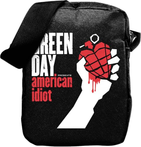 Rocksax Green Day Umhängetasche – American, Schwarz, Umhängetasche
