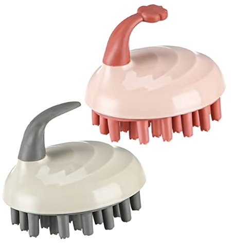 FRCOLOR 2stücke Haar Und Kopfhautmassagegerät Tragbare Shampoo Bürste Kopfbürste Zur Massage Ergonomisches Design Für Körperreinigung Und Peeling