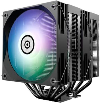 ENERMAX ETS-TD60D-ARGB Dual-Tower|Digitalstatusanzeige|2x 120mm PWM-Fan FDB-Lager|TDP 250W+|6x 6mm Composite Heatpipes|inkl. Dow Corning TC-5888 |Intel LGA1851/1700/115x AMD AM5/AM4