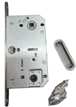 Serratura da Incasso Magnetica per Bagno/WC | Entrata 50 mm | Estremità Arrotondate | Sicurezza e Comfort
