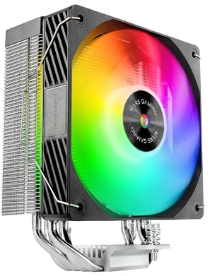 Mars Gaming MCPU-X4ARGB, Ventirad CPU 220W TDP, 4x Heatpipes HCT Nouvelle Génération, Ventilateur PWM SI Extreme-Silent ARGB 120mm, Noyau en Cuivre Hyper-Équilibré, Compatibilité Intel et AMD, Noir